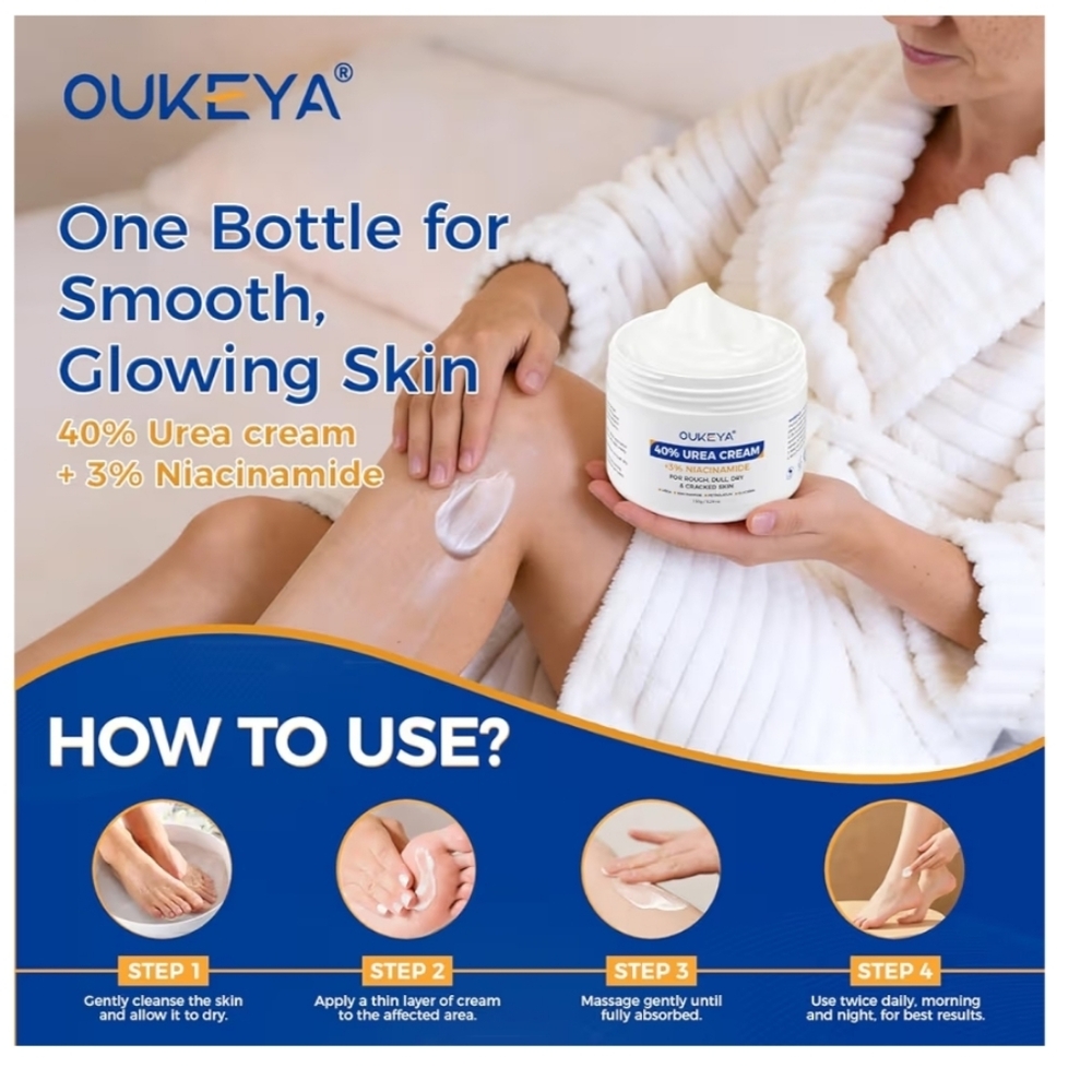 OUKEYA Urea Cream 40 Percent with 3% Niacinamide, Intensive Moisturizer - Picture 7 of 10